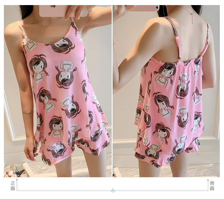 Với ngực pad nightdress nữ Hàn Quốc phiên bản của mặc-miễn phí áo ngực đồ lót tích hợp đồ ngủ nhà dịch vụ sexy mùa hè dây đeo váy ngắn