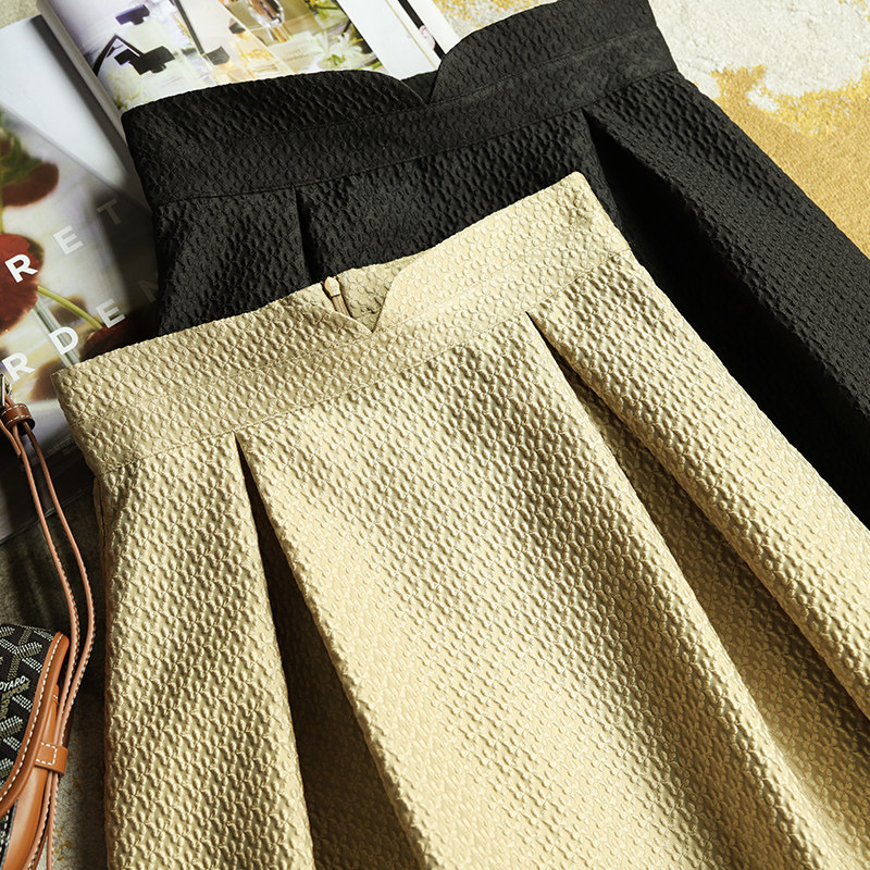 Light and breathable upper body as if nothing Hepburn style high waist a-line mid-length umbrella skirt skirt women 2022 spring