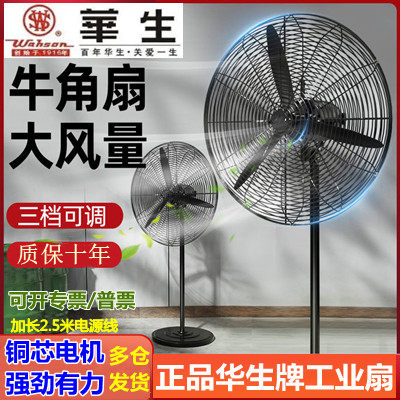 Huaheng Brands Industrial Electric Fan Powerful Ground Fan Windy Factory Workshop High Power Horn Commercial Wall-mounted Fan