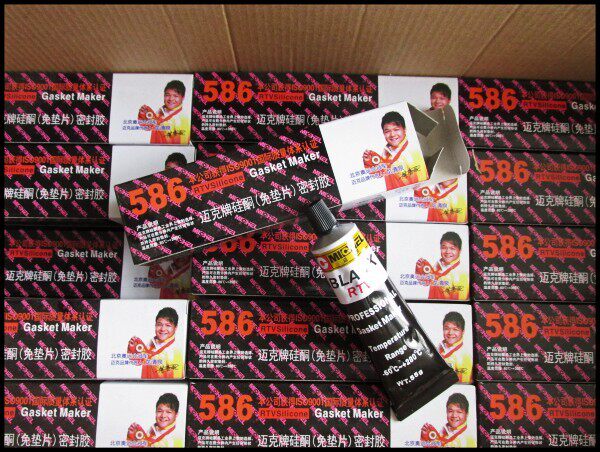 Non-Spacer Black Glue Mike 586 Sealant Oil Resistant Silicone Sealant Black Automotive Locomotive Repair Tool