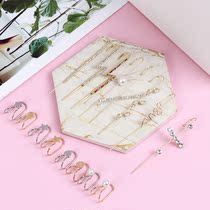 New lukewarm personality zircon earrings with a lined slash lightning puncture ear pin