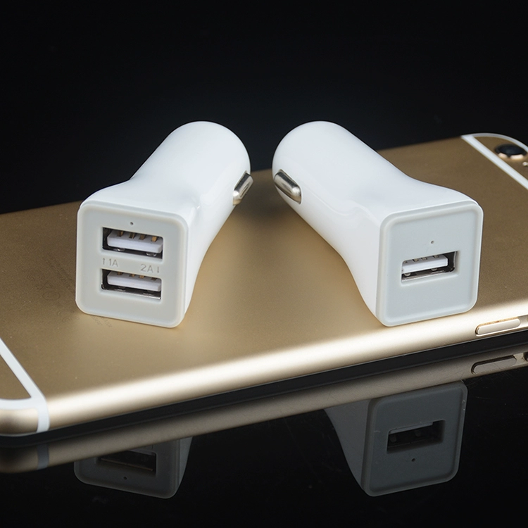 Apple Samsung sạc xe hơi an ninh USB 2.1A kép một với điện thoại sạc sạc xe hai xe thông minh bật lửa - Phụ kiện điện thoại trong ô tô