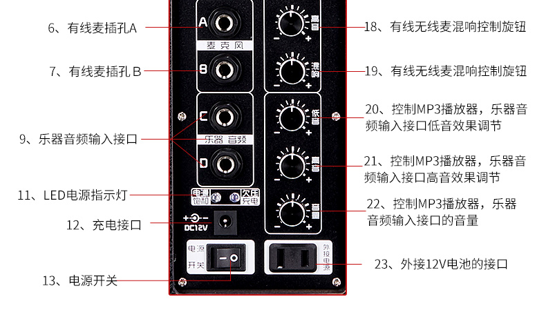 Michael MG1062A-Li Stray Ca sĩ Guitar Acoustic Hát Công suất cao 180W Loa pin di động - Loa loa loa kimiso