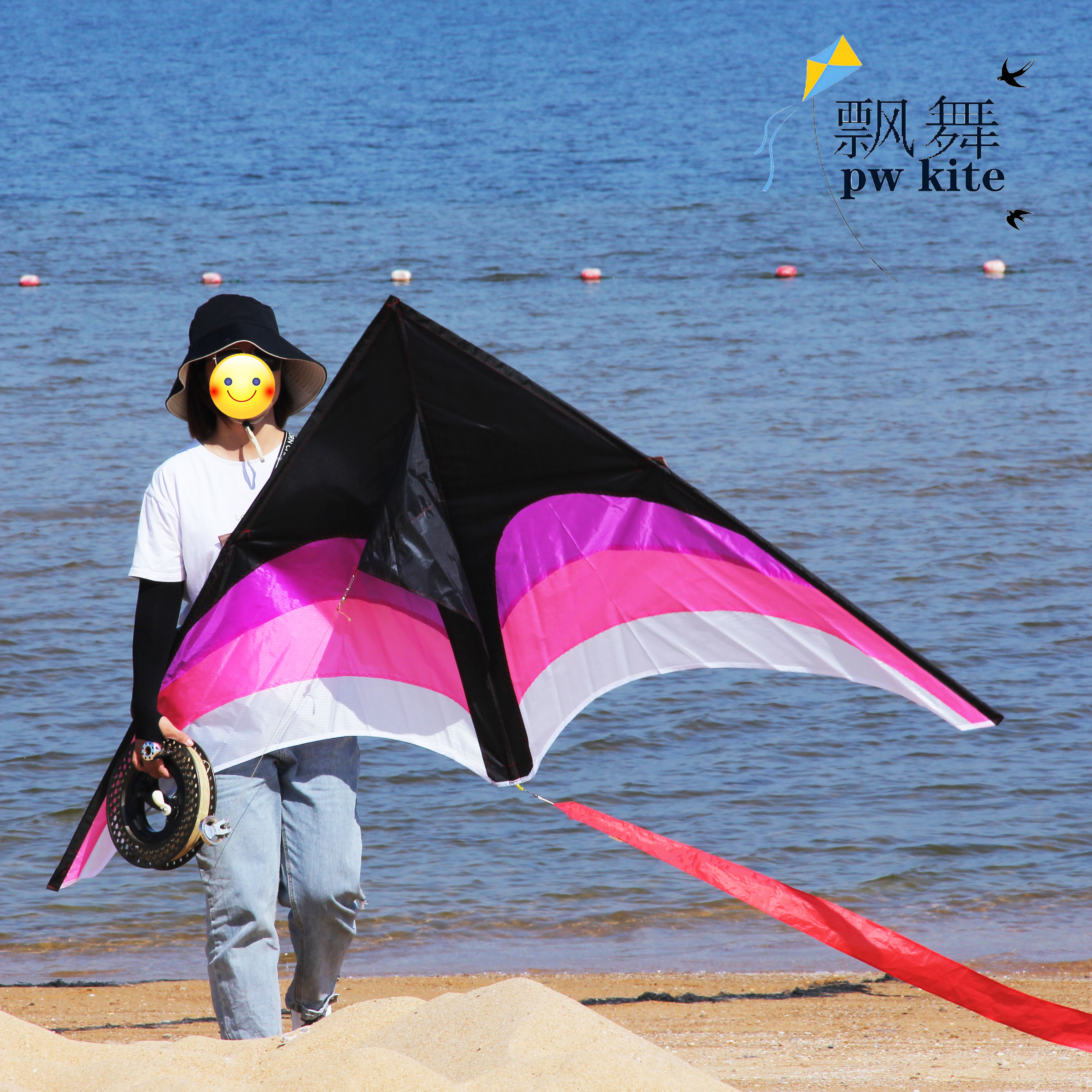 Weifang Kite New Prairie Large Triangular Kite Breeze easy to fly high-end adult children kite line disc wheel