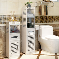 Custom size bathroom bathroom toilet hollow shelf Waterproof and breathable bathroom punch-free storage side cabinet