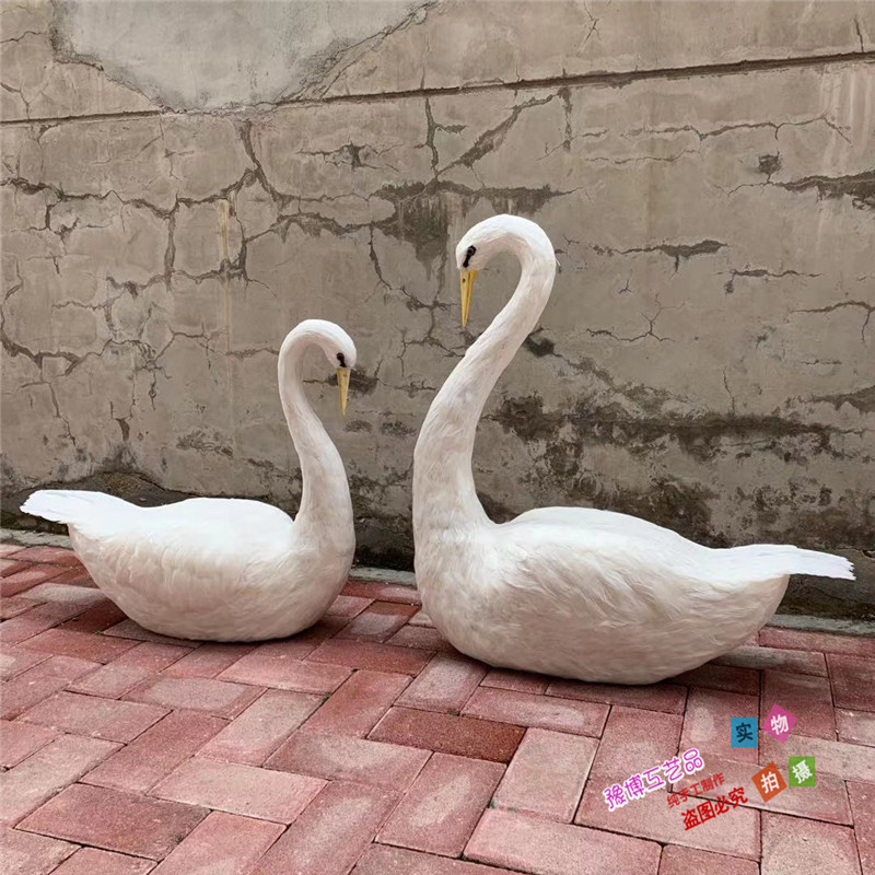 Simulated Feather Swan Model Swan Lake Theme Wedding Stage Decoration Ornaments Kidsren's Film and Television Photography Props