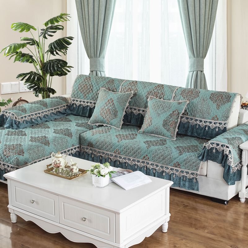 Sofa cushion European-style fabric four seasons universal living room non-slip sofa cover all-inclusive non-universal cover sofa cover towel full cover