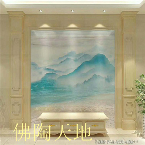 Marble TV Background wall tile European Light Luxury Light Room Stone Roman Pillar Decorated Modern minimalist microcrystals