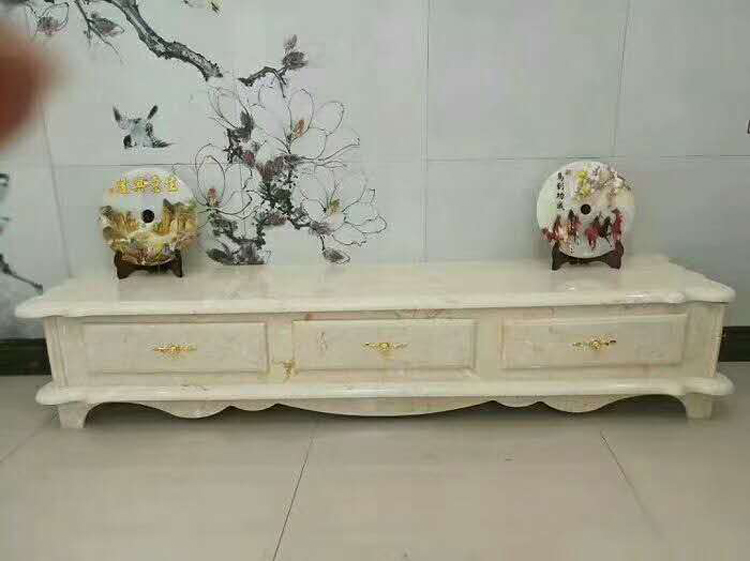 Imitation Jade Imitation Marble TV Overall Cabinet Fashion minimalist TV cabinet Living room Art Cubic engraving Professional Custom
