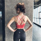 Thin shoulder strap shockproof running gathered sports underwear women's fitness vest style beautiful back no steel ring yoga sexy bra