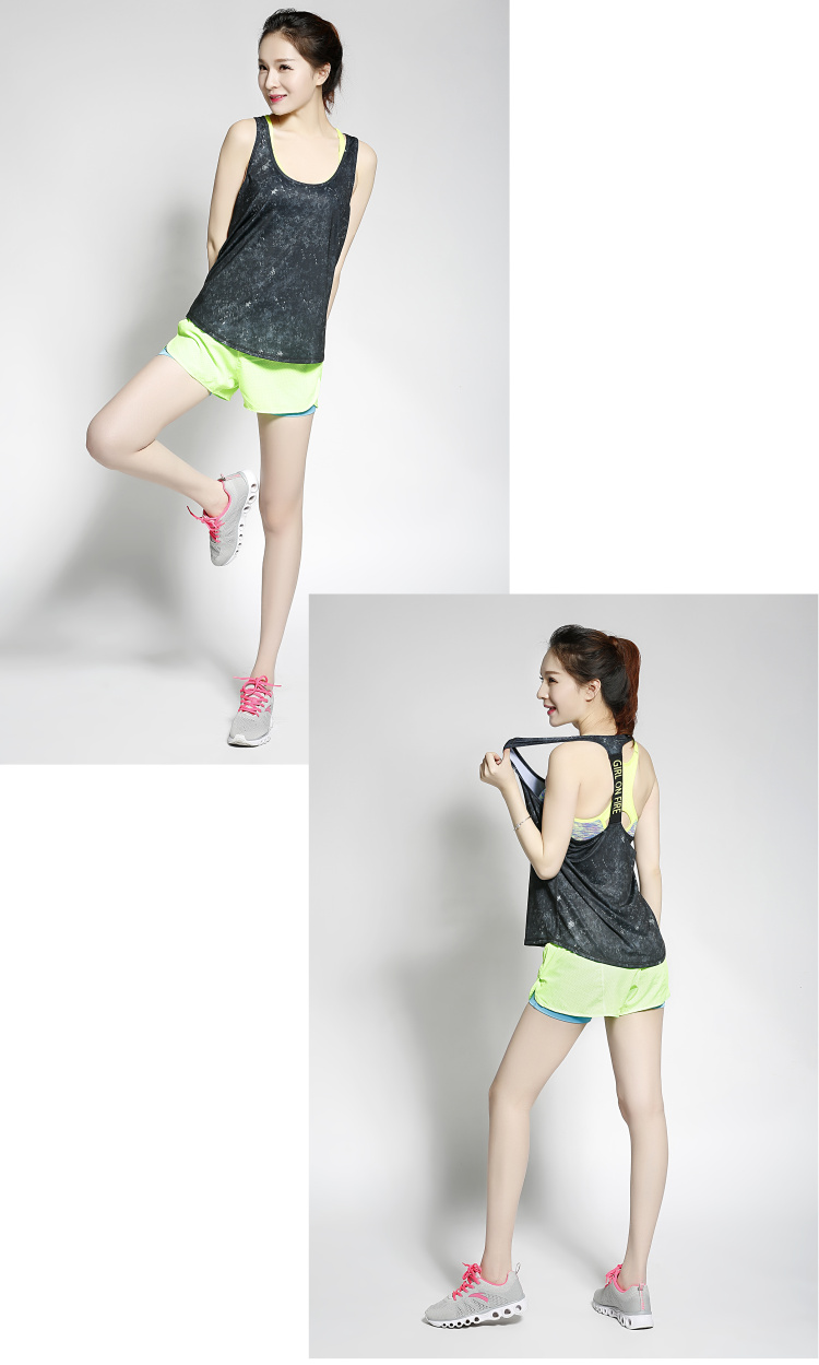 Tenue de sport femme Paragraphe lettre gilet sans manches en polyester - Ref 468375 Image 28