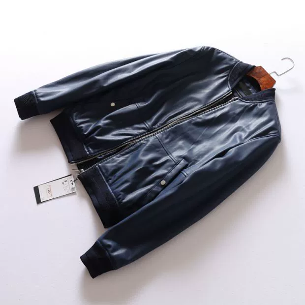 W720 đẹp trai và hâm mộ, anh em nhìn qua, áo khoác nam đứng cổ áo khoác da PU áo cardigan nam
