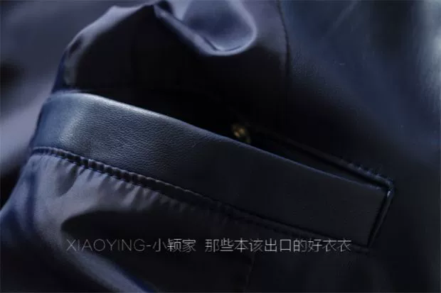 W720 đẹp trai và hâm mộ, anh em nhìn qua, áo khoác nam đứng cổ áo khoác da PU áo cardigan nam