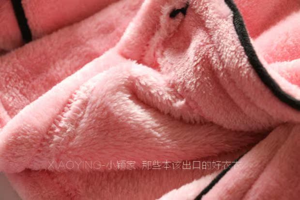 W787 Quần áo ấm áp cho phụ nữ ve áo đơn túi thêu hàng đầu + quần nhung nhung đồ ngủ hai mảnh đồ pijama nữ