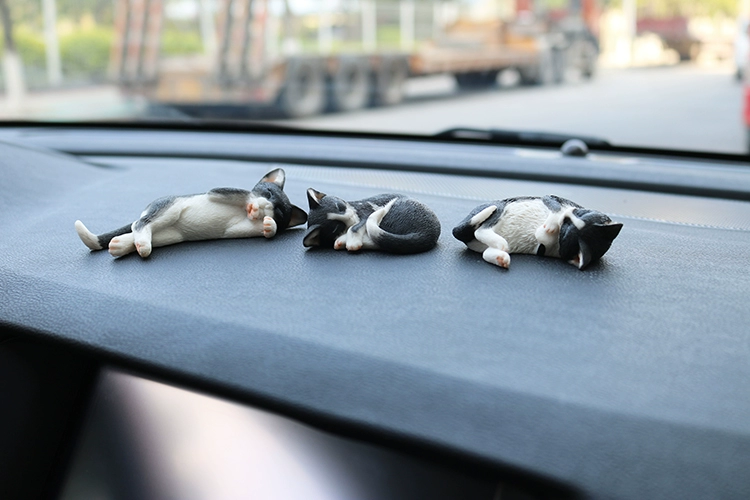 Ji Jiamei trực tiếp bán mèo ngủ mô phỏng mèo con mô hình con mèo cưng trang trí dễ thương xe trang sức quà tặng - Trang trí nội thất