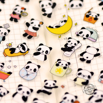 Panda dog cat cake emoji cartoon expression sticker hand account waterproof Cup unscented small sticker