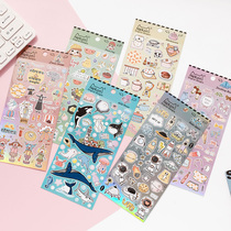 Whale marine animal circus clown kitchenware space astronaut rocket cotton coat girl heart fruit sticker