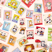 Cute animal sticker giant panda dog Akita Shiba dog hand account luggage luggage sticker waterproof no trace decorative stickers