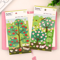 Korean funny sticker Apple Peach Pear little cute 3D three-dimensional decoration childrens kindergarten handmade reward stickers