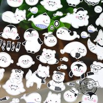 Korea SONIA sticker polar bear Fox hand account ins cartoon material girl heart decoration sticker