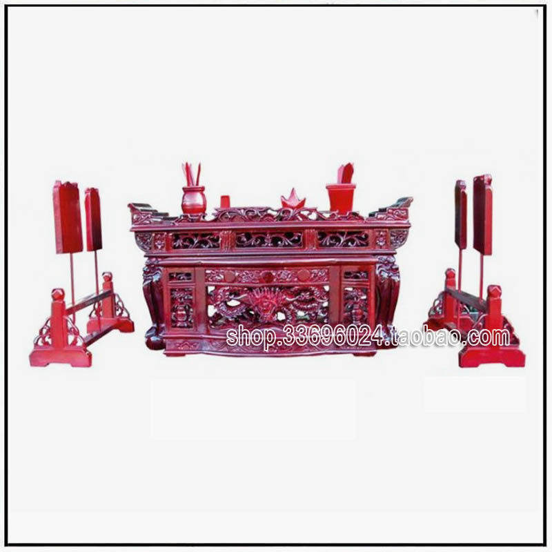 Taiwan Daoguan Daoist Wares Wares Supplies Solid Wood Fartan Public Case Desk Trumpet 48 cm