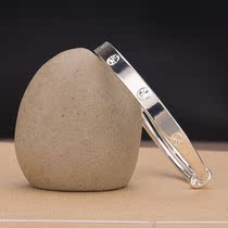 Foot Silver 999 Temperament Brief Elegant Fashion Personality 100 Hitch High Sense Diffuse Sky Stars and Push Pull Bracelet Fresh