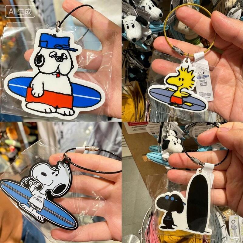 Summer Surfing Snoobia Acrylic Keychain Cartoon Olaf Silly Character Pendant for Girls and Students' Bags Summer Surfing Snoobia Acrylic Keychain Cartoon Olaf Silly Character Pendant for Girls and Students' Bags