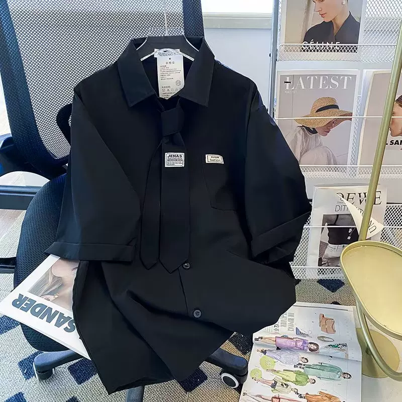 Си́льковый костюм- uniform, летняя тонкая рубашка, с коротким рукавом, стиль высокого качества, для любимого