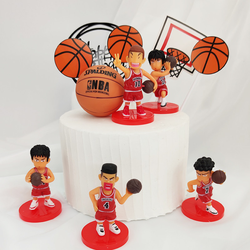 Baking cake decoration slam dunk basketball shoes sneakers team boy boy card plug-in dessert table