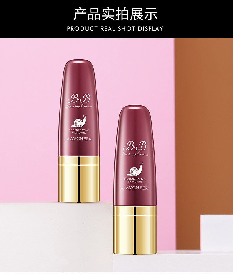 Missy Snail Naked Makeup BB Cream Concealer Isolation Brightening Lasting Moisturizing Mushroom Brush Head Price 40ml Hot Selling