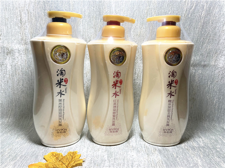 Explosions Han Baiya rice washing water essence protection red rice glutinous rice black rice dandruff control oil anti-stripping shampoo 750g gift