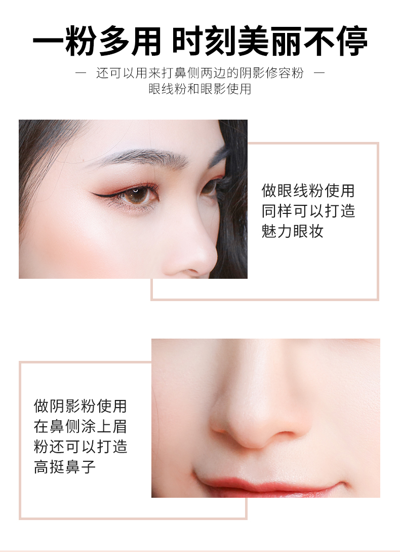 Han Xi Emei bột không thấm nước và mồ hôi-proof kéo dài là không dễ dàng để smudge ra khỏi màu lông mày bút chì với lông mày bàn chải thrush từ lông mày nhuộm lông mày kem bút vẽ chân mày
