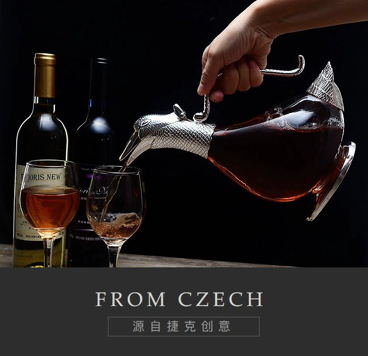 Rượu thủy tinh decanter rượu vang đỏ đặt nhà rượu ly thủy tinh cao cấp rượu vang cá tính - Rượu vang ly uống rượu vang đỏ
