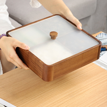 Solid wood dried fruit box New Chinese light lavish wedding compartment Dining Room Candy Snack Pan Containing box Home Seal