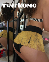(tassel) twerk pants twerk pole dance performance dancehall peach butt European and American hotties double layer tassel