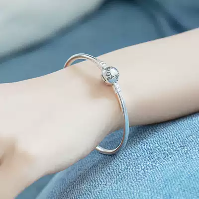 Spot PANDORA counter PANDORA official website hand female 925 silver Lady basic bracelet female 590713