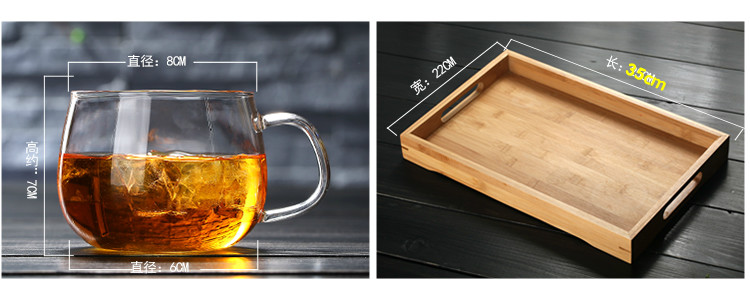Bình nước dung tích lớn thủy tinh dày chịu nhiệt độ cao Nước lạnh chai nước lạnh cốc hoa ấm trà nước ấm đặt nồi - Tách bình giữ nhiệt 2 lít