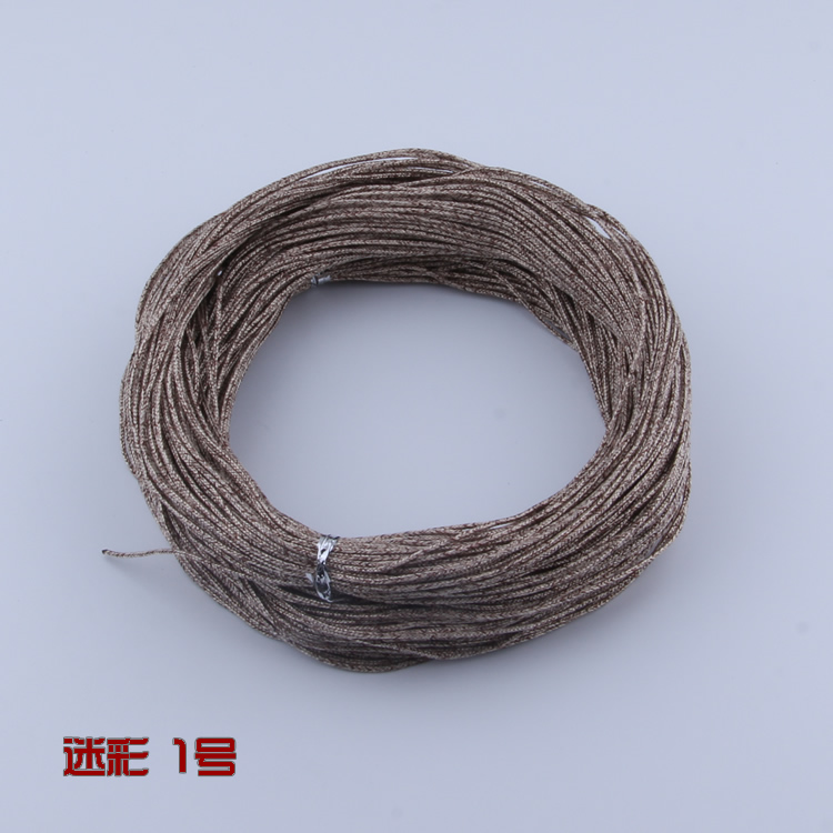 Matte camouflage upscale 1MM noodles main rope deep coffee beige Beige Wire Wax Thread Wax Rope Pendant Weave Thread