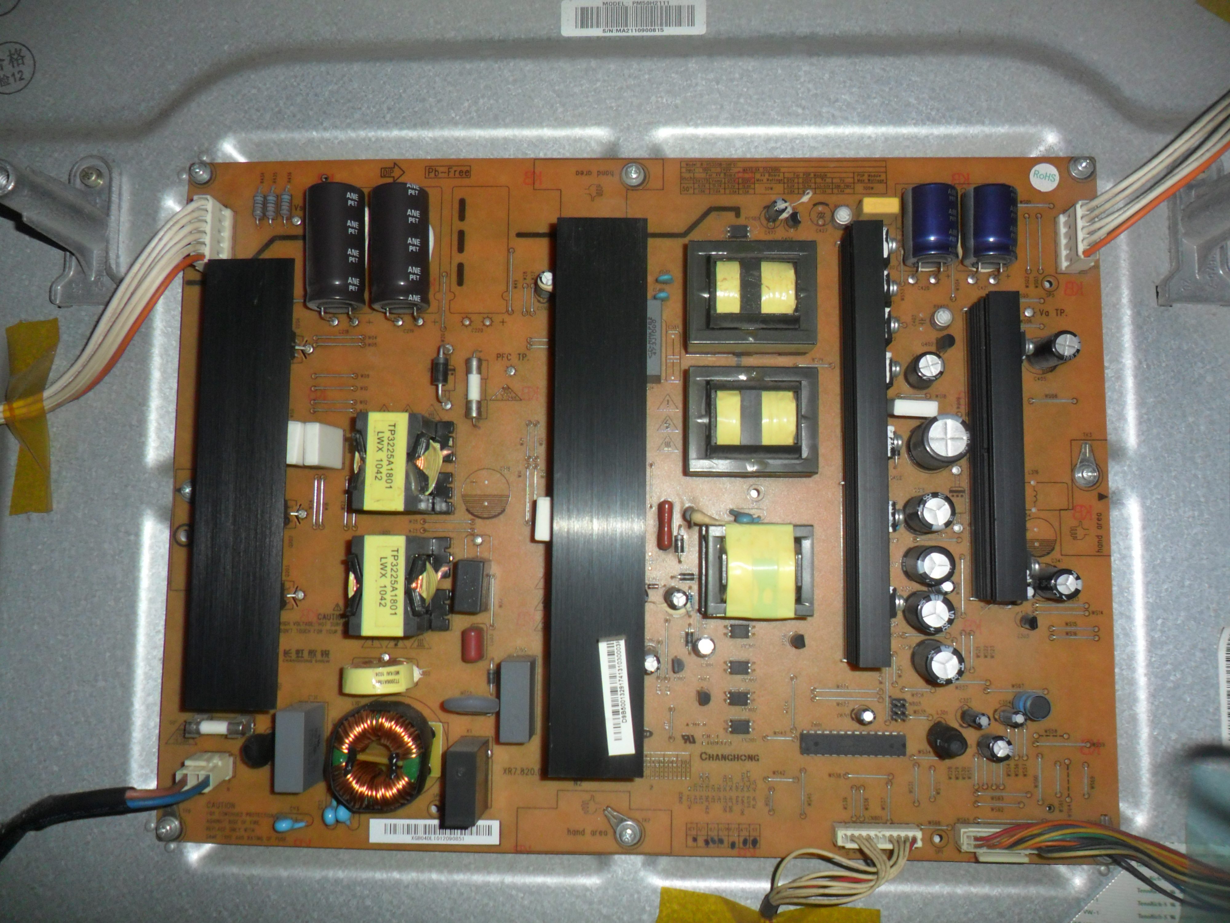 Changhong PT50638X Power board XR7 820 080V1 0 R-HS350B-5HF01