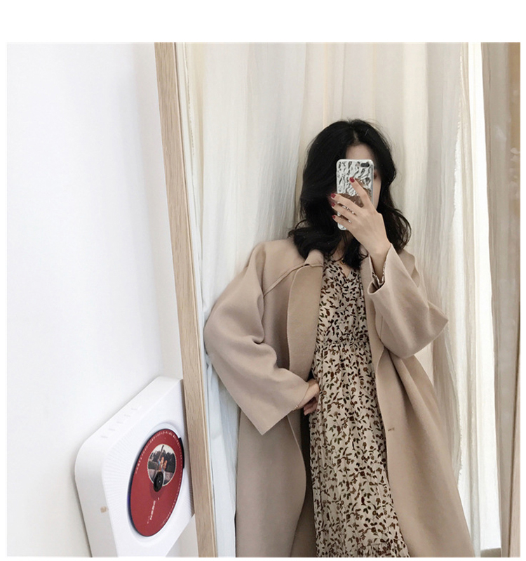 Chic đầu mùa thu 2018 mới mùa thu và mùa đông retro tính khí phần dài eo hoa v-cổ Pháp cô gái ăn mặc chân váy xòe