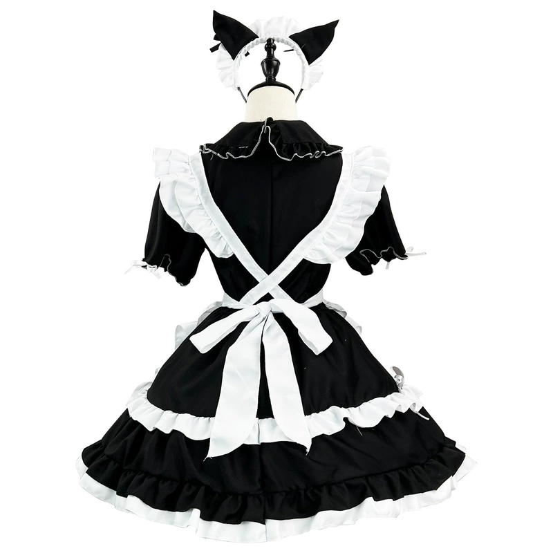 cosplay nữ sinh sexy Mèo hầu gái trang phục cos lolita đen trắng cổ điển tạp dề chuông dễ thương gợi cảm lolita Plus size cosplay hầu gái 18 cosplay hầu gái anime
