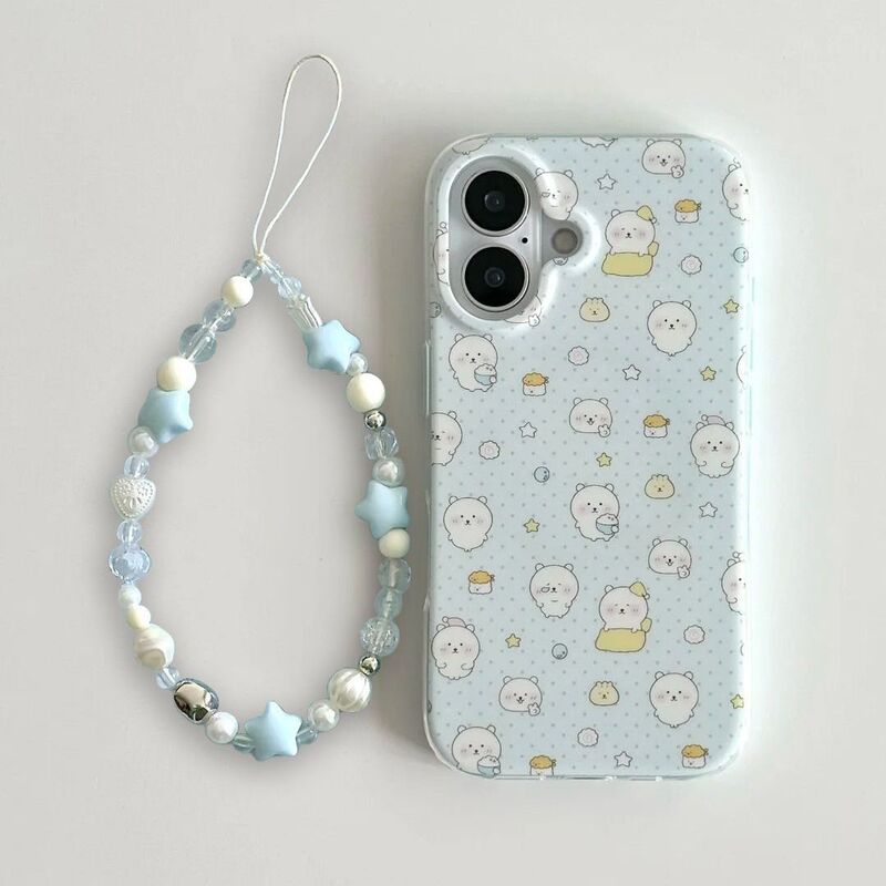 Star Bear Suitable for Samsung S24Fe Mobile Phone Case S26 Double-Layer S23Ultra Women's Model S21+/S22/A54/A52 Creative Anti-Fall A72/A73/A33 Hard Shell A05S/A34/57/A53