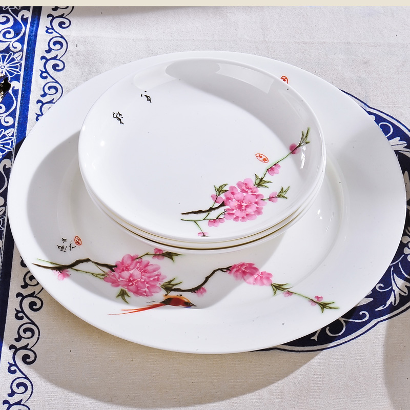 Red xin 56 head of jingdezhen ceramic tableware suit bowl dish dish bowl of Korean Chinese porcelain tableware ceramics tableware