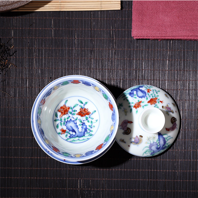 In color bucket maintain ancient ash glaze cup chicken cylinder jingdezhen archaize thin foetus sample tea cup set limit to of rooster cup by hand