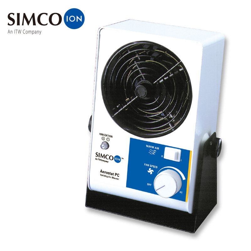 Original installation SIMCO-ION Aerostat PC ion ventilator in addition to electrostatic eliminator ion fan