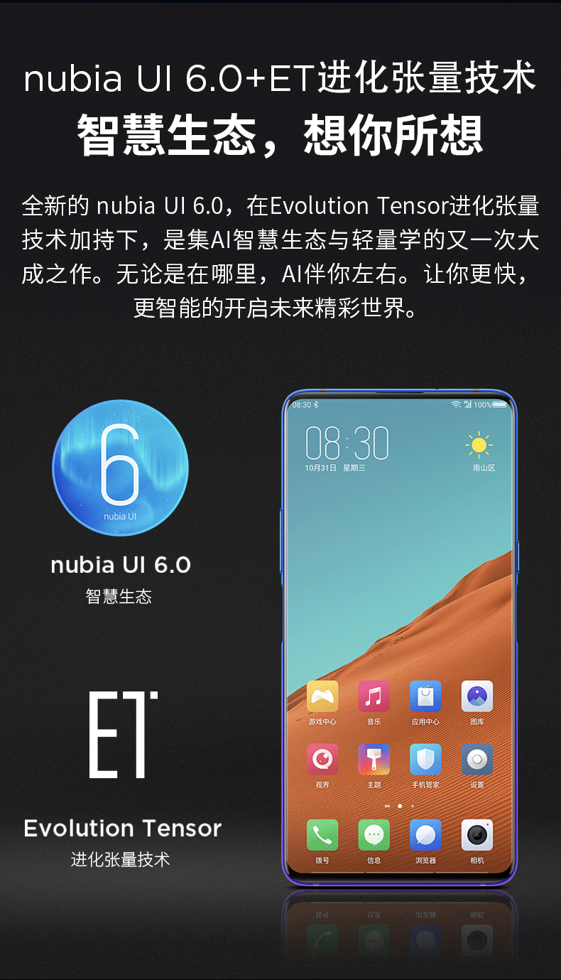 Nubia Nubia Nubia X Màn hình kép đầy đủ Netcom trò chơi trí nhớ lớn thông minh làm đẹp ảnh điện thoại di động