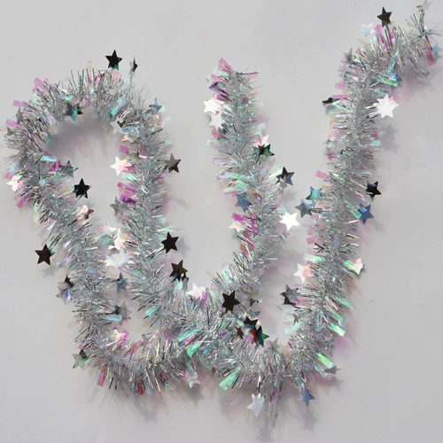 Рождественская декоративная лента цветные полоски Потянуть цветы