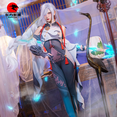 taobao agent Dongfang Yingman original god cos Shenhe cos clothing stays in the cloud to borrow the wind true king cos god crane full cospaly costume female