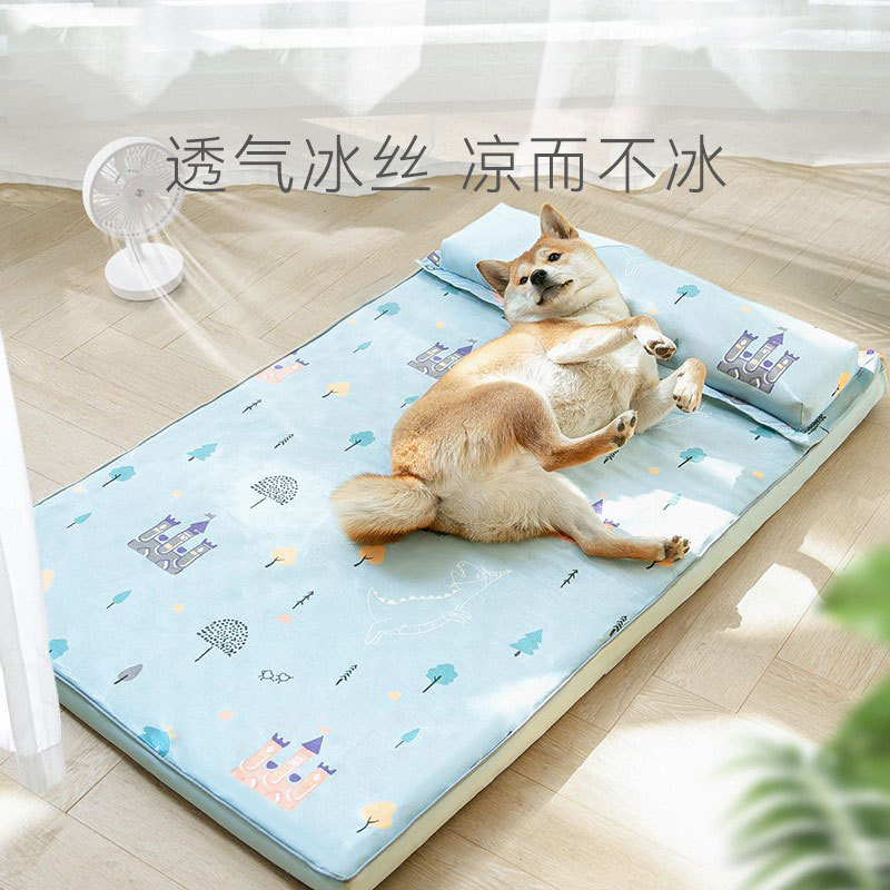Summer dog swarm mat Mat Dogs Sleeping Ice Silk Mat Teddy Fou Kirkibi Bear Cooling Mat Ground Mat
