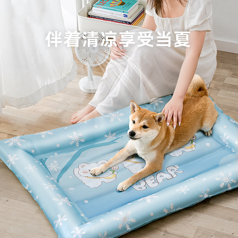 Pet pooch ice mat sleeping with summer cooling mat cohorts Bibi Bears Kokie Chai Dog Sandmat Sleeping Mat